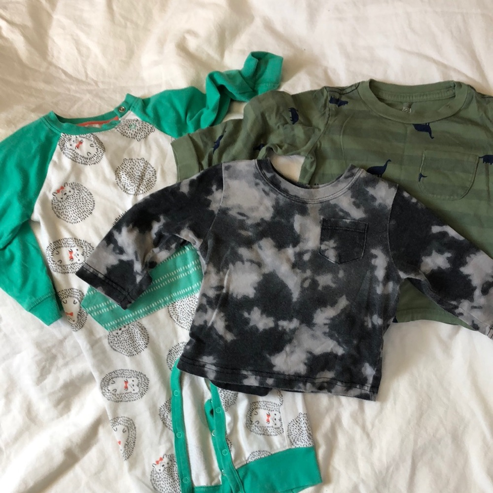 12M romper and long sleeve